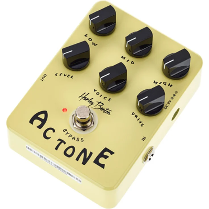 Harley Benton AC TrueTone Overdrive-Pedal für E-Gitarre mit 3-Band-EQ und True-Bypass