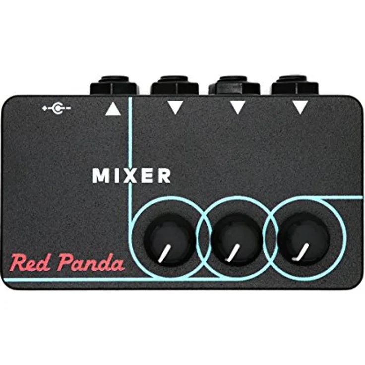 Red Panda Mixer 3 Input Mixer, 3-fach Effekt Mixer mit 6,3 mm Mono Eingängen, Metallgehäuse, Made in USA