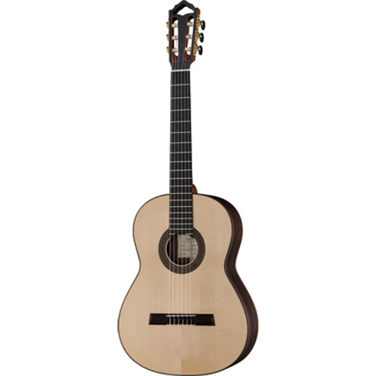 Höfner HM89-0 Master Classic Guitar, 4/4 Konzertgitarre mit massiver Fichte-Decke und Palisander-Korpus, Natur, inkl. Koffer