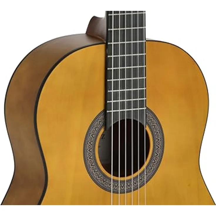 GEWA Juan Miguel Navarrez Konzertgitarre 4/4, klassische Gitarre in Honey - Natur, Starter Set mit Tasche, Plektren, Buch mit CD und Stimmgerät – Bild 4