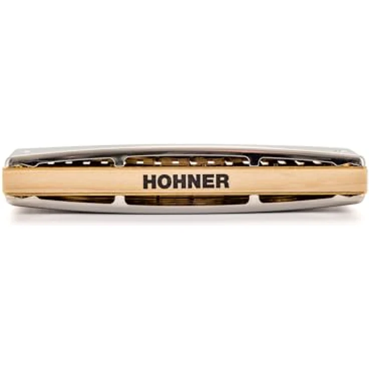 Hohner Edelweiss 32 C, Oktav-gestimmte Mundharmonika in C-Dur, 32 Stimmzungen, Ahorn-Holz und Edelstahldecke, inkl. Pappetui mit alpenländischen Motiven – Bild 4