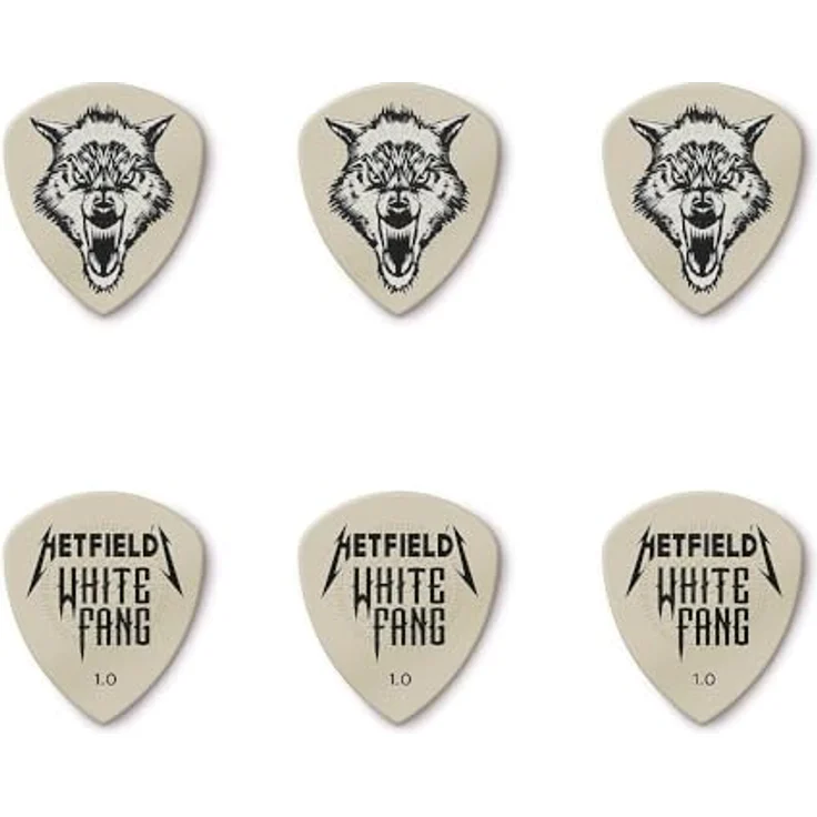 Jim Dunlop Ultex Hetfield's White Fang Plektrum, 1mm, Schachtel mit 6 Stück, Weiß – Bild 3