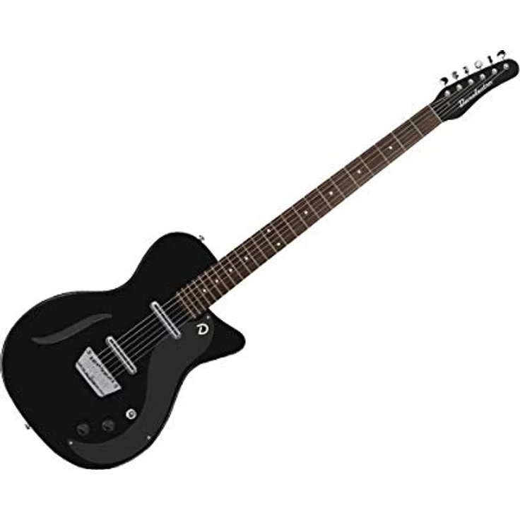 Danelectro DE56 Baritone Guitar BK, E-Gitarre mit Ahorn Hals, Pau Ferro Griffbrett, 24 Bünden und 2 Lipstick Single Coil Pickups, Schwarz – Bild 2