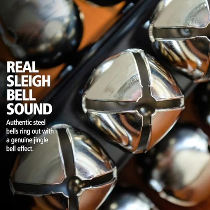 Meinl Sleigh Bells SLB25, Schlittenglocken Instrument mit 25 Glöckchen und ergonomischem Griff – Bild 2