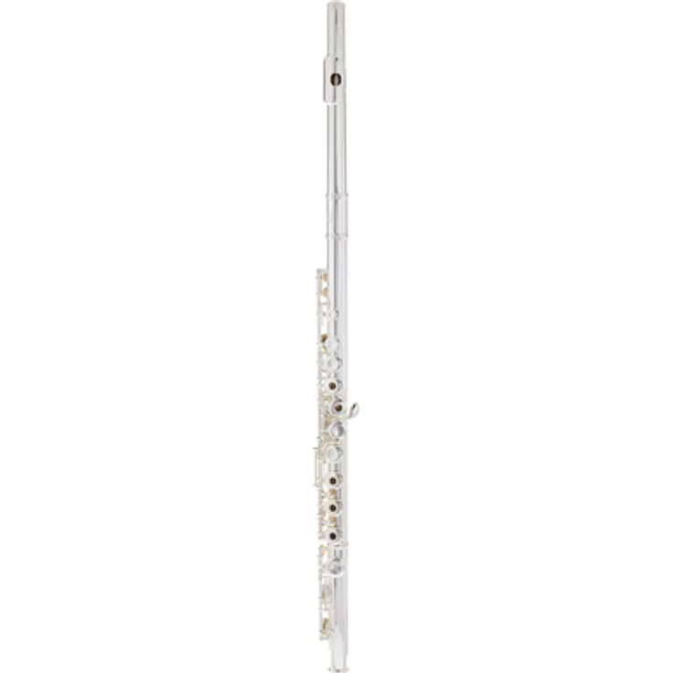 Jupiter JFL700REC-CBox Querflöte, versilbert mit C-Fuß, E-Mechanik und Ringklappen, inkl. Etui und Zubehör