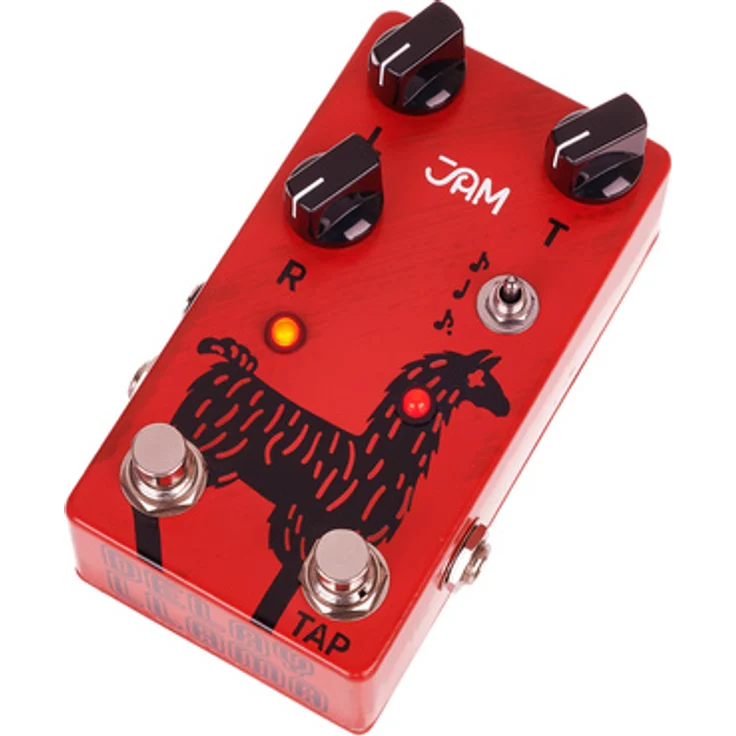 JAM pedals Delay Llama Mk.3, vollanaloges Eimerketten Delay-Pedal für E-Gitarre mit Time, Level und Repeat Reglern, Handmade in Greece