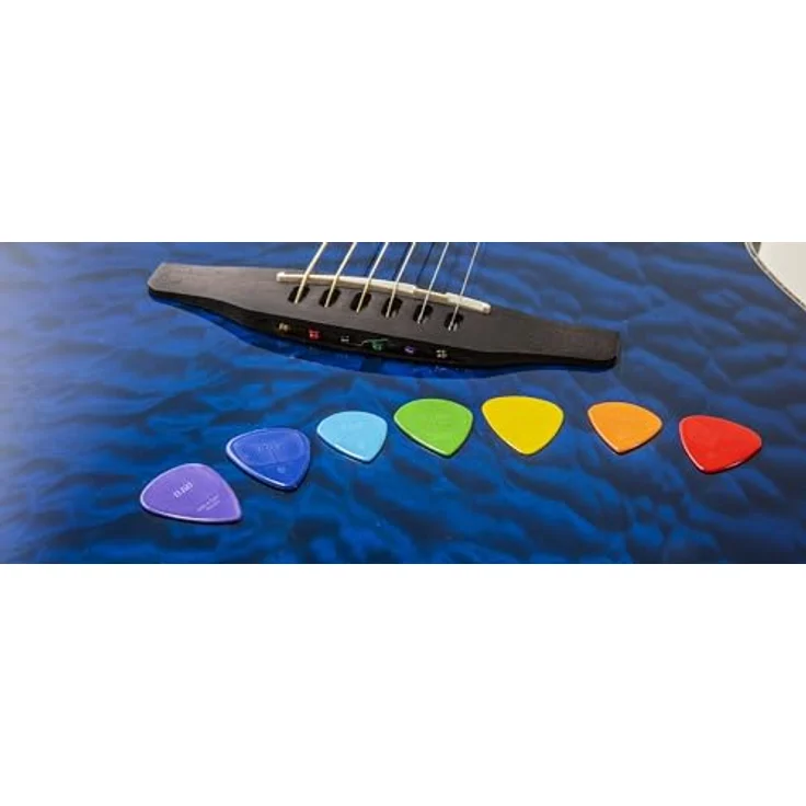 D-Grip Picks 351 Nylon Orange 1,14mm, Plektrum mit 3D-Grip-Textur, Packung mit 12 Stück – Bild 4