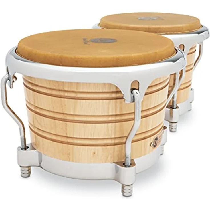 LP 201AX-2 Generation II Bongo Set, Siam Oak, Durchmesser 7 1/4 + 8 5/8 Zoll, Natur, Chrom Hardware – Bild 5