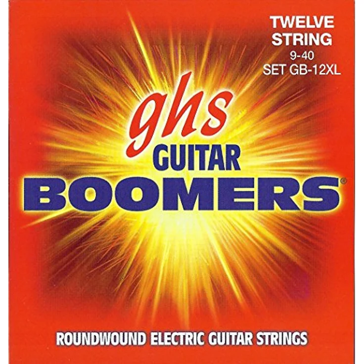 GHS BOOMERS GB-12XL, Saitensatz für E-Gitarre, 12 Saiten, extra leicht (009/040), vernickelter Stahl – Bild 1