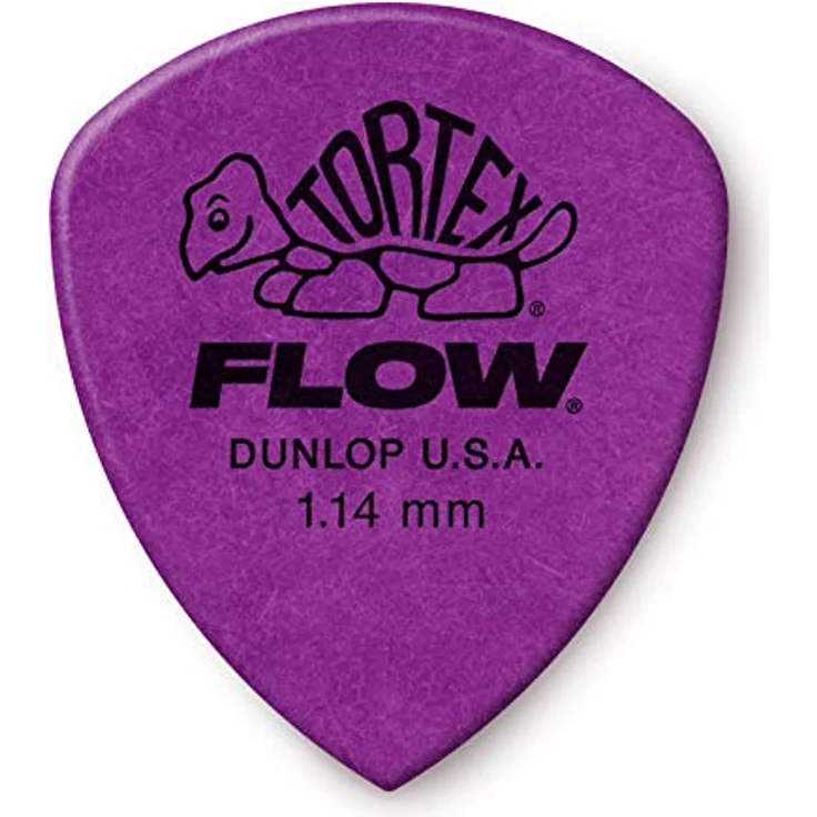 Dunlop Flow Standard Pick Set, Plektren mit 12 Stück, 1,14 mm Stärke, violett, langlebig und präzise – Bild 1