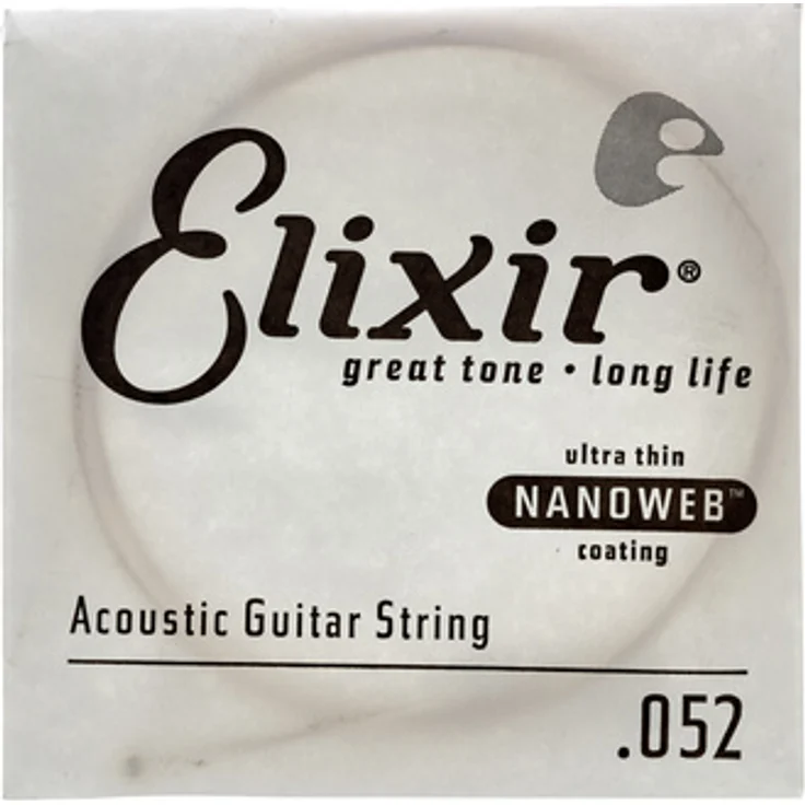 Elixir .052 Western Guitar, Einzelsaite aus Bronze mit Nanoweb Beschichtung, langlebiger Klangqualität – Bild 1