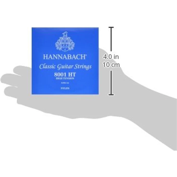 Hannabach 800HT Blue, Nylonsaiten für klassische Gitarre, starke Spannung, umsponnen, versilbert, blau – Bild 5