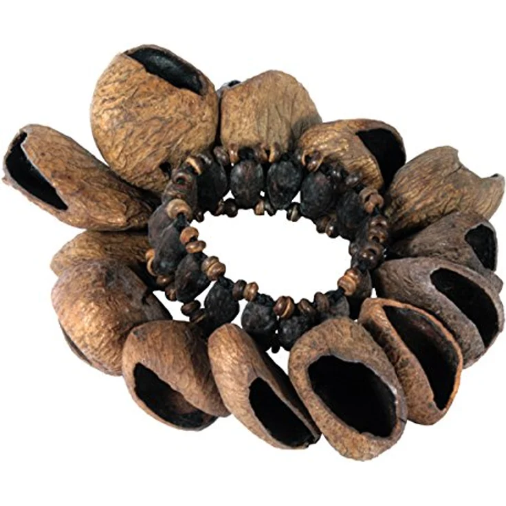 Terre Bracelet Shaker Pangi Seeds, Holzperlenarmband mit Pangi Samen für Percussion-Spiel, leicht und langlebig – Bild 2