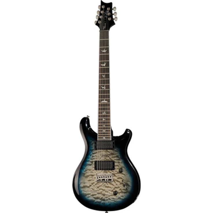 PRS SE Mark Holcomb SVN HL, 7-saitige E-Gitarre mit Mahagoni-Korpus und Holcomb Blue Burst Finish, Seymour Duncan Tonabnehmer
