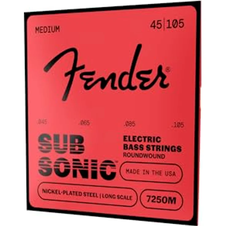 Fender Super 7250 E-Bass Saitensatz, vernickelt, Stärke 045/105 für lange Skala, ideal für Rock und Funk – Bild 3