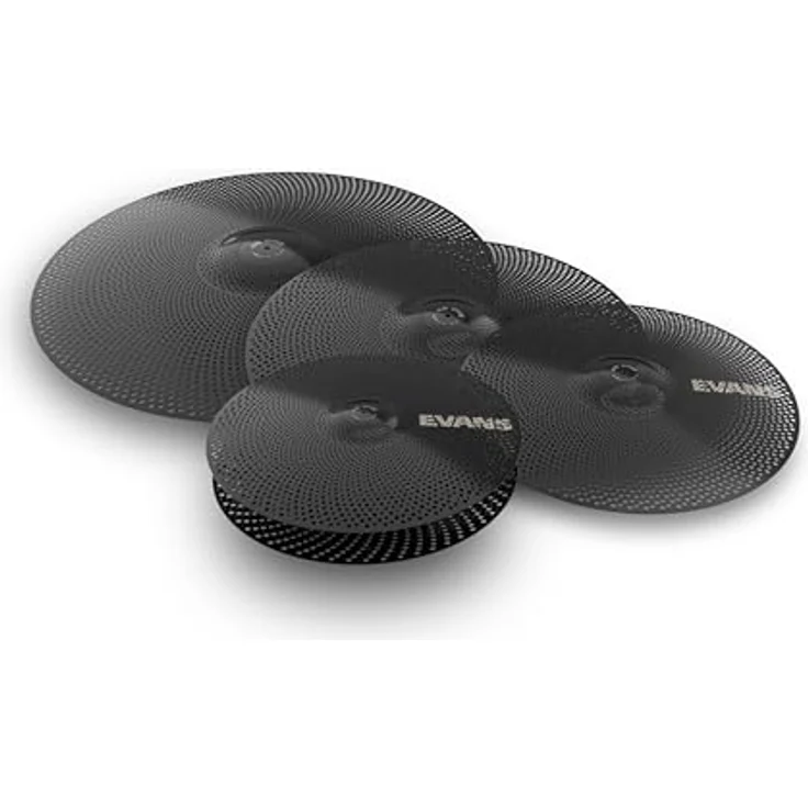 Evans dB One Drum Head Set, Schlagzeugfelle 14" bis 22" + dB One Becken Pack mit Hi-Hat und Crashbecken, natürliche Ansprache, reduzierte Lautstärke – Bild 2