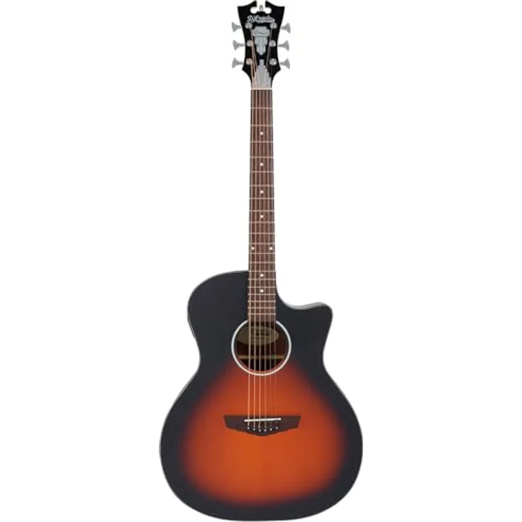 DAngelico Premier Gramercy LS Grand Auditorium Westerngitarre, Satin Vintage Sunburst, Mahagoni, mit Dangelico MG-30 Preamp und integriertem Stimmgerät