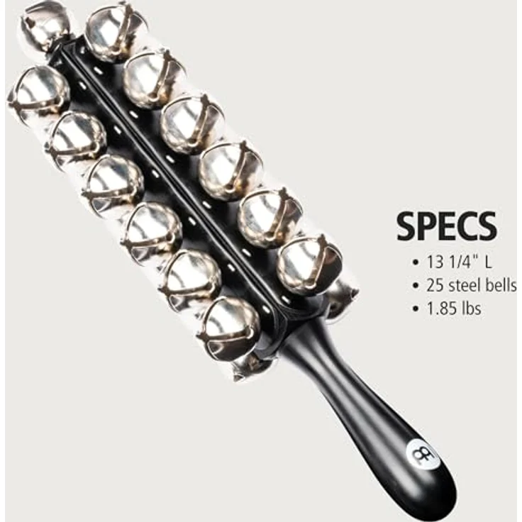 Meinl Sleigh Bells SLB25, Schlittenglocken Instrument mit 25 Glöckchen und ergonomischem Griff – Bild 5