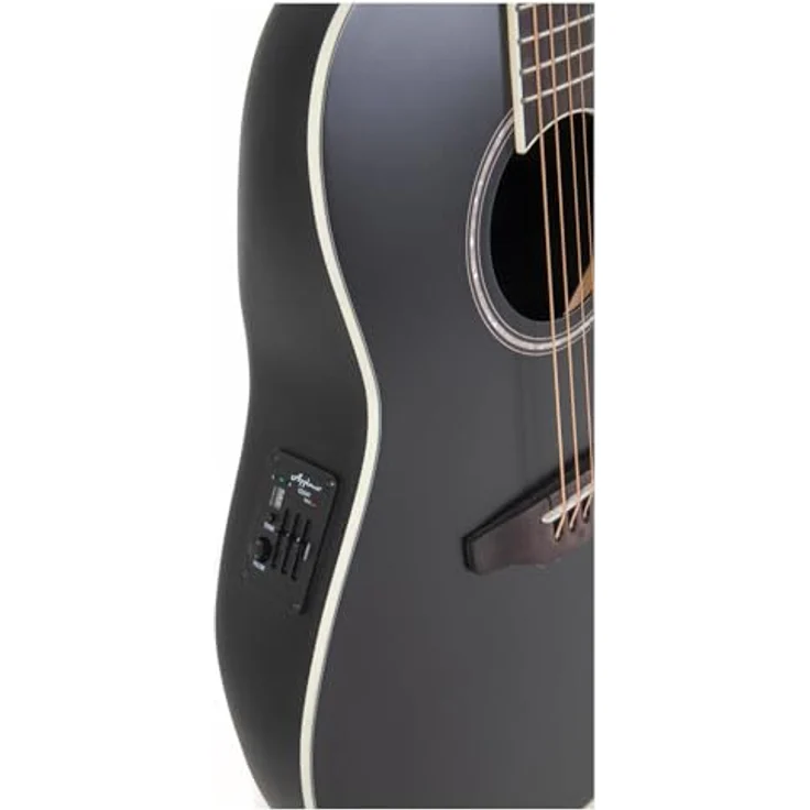 Applause Traditional AB24-5S, Mid-Depth Roundback Westerngitarre mit Cutaway, Fichtendecke, Black Satin, aktivem Preamp mit 3-Band EQ – Bild 6