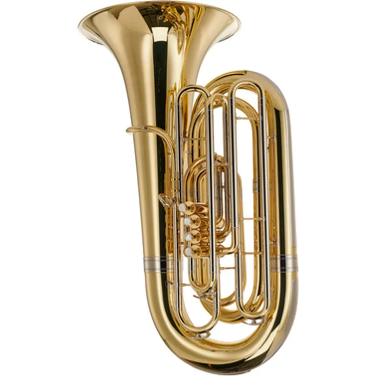 Melton 2011FA-L Front Action Bb-Tuba, Messing, 3/4 Größe, 4 Perinetventile, inkl. Mundstück und Gig Bag