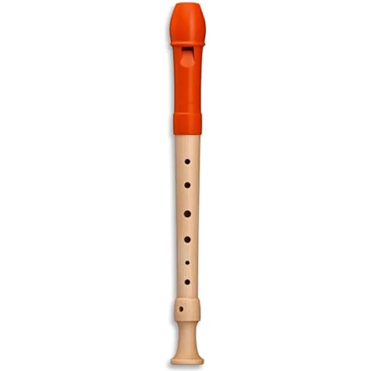 Mollenhauer 17314 Fipple Digi Soprano G SH, Sopranblockflöte in C mit ergonomischem Design, orange