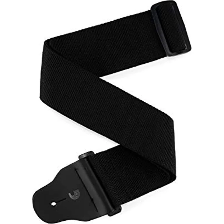 Daddario 74T000 Gitarrengurt, 75mm breit, hochwertiges Nylon mit Schulterauflage, schwarz