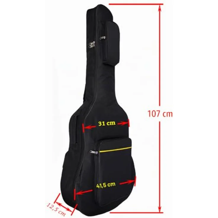 MINGZE 41 Zoll Gitarrentasche, wasserdichter Gitarren Rucksack aus 600D Oxford Stoff, verstellbarer Schultergurt, Blau – Bild 5