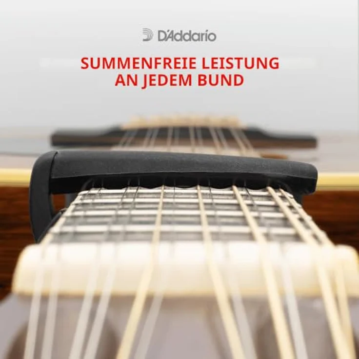 Daddario PW-CP-07, Kapodaster aus ultraleichtem ABS Kunststoff für Akustik- und E-Gitarre, einhändig bedienbar, mit Feingewinde zur Druckdosierung – Bild 2