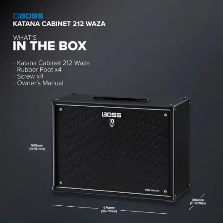 Boss Katana 212 Waza Cabinet, E-Gitarren Lautsprecherbox mit 2 x 12" Waza-Lautsprechern, 160 Watt, schwarz – Bild 3