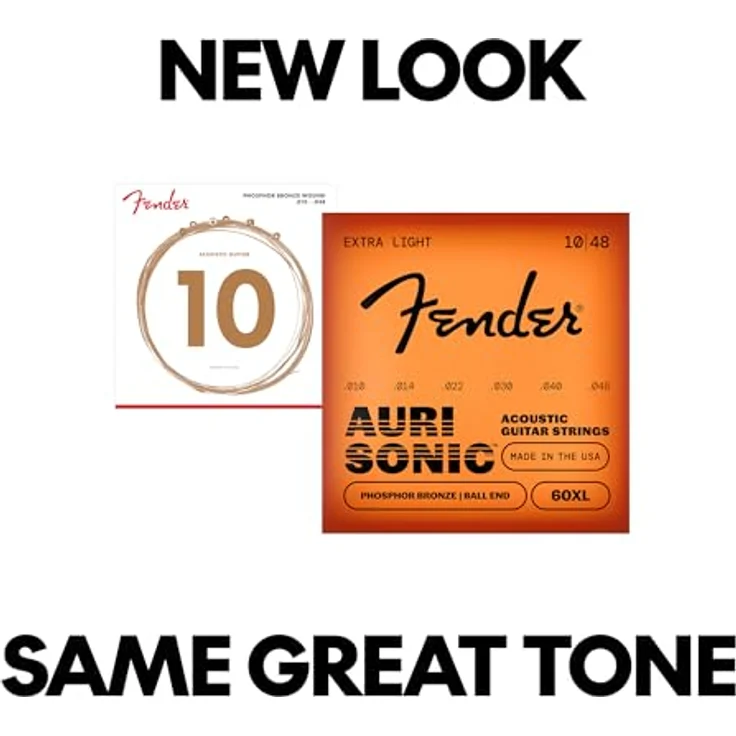 Fender Phosphor Bronze Acoustic Guitar Strings, Ball End 60XL Extra Light, Stärke 10-48 für Akustikgitarren – Bild 5