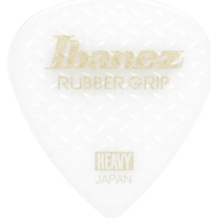 Ibanez PPA16HRG Pick Set, Plektrum Set mit 6 Stück, weiß, 1,00mm, Rubber Grip, Short Teardrop Shape – Bild 3