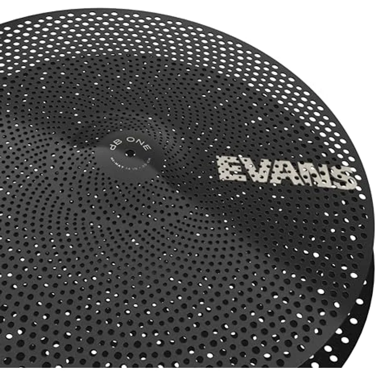 Evans dB One Cymbal Pack, Schlagzeugbecken-Set mit 14" Hi-Hat, 16" Crash, 18" Crash, 20" Ride, schwarz, reduzierte Lautstärke um 80% – Bild 2
