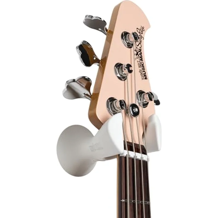 Ernie Ball Gitarren Wandhalterung, Halter für Gitarren und Bässe, weiß, für 6- und 7-saitige Instrumente bis 6,8 kg, rutschfeste Materialien, leichte Montage – Bild 5