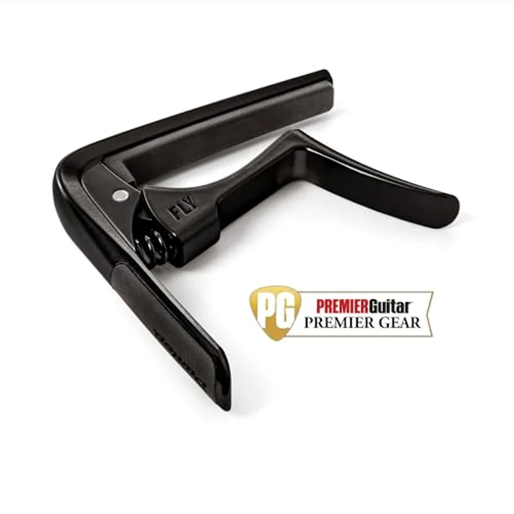 Dunlop Trigger Fly Capo BK, Kapodaster für Akustik- und E-Gitarre mit ergonomischem Griff und optimierter Stimmstabilität, schwarz – Bild 3