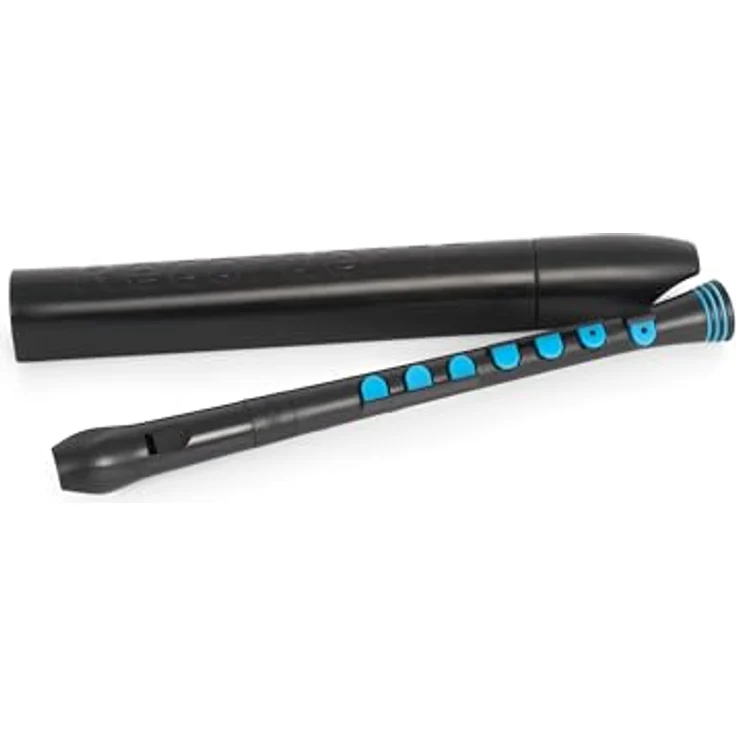 Nuvo Recorder+ Baroque, Sopranblockflöte in Schwarz-Blau mit barocker Griffweise und Silikonklappen – Bild 2