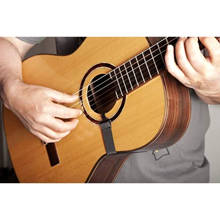 Ortega OGSHK-BK Gitarrengurt, strapazierfähiger Nylon-Gitarrengurt mit Schallloch-Haken, verstellbar von 800 mm bis 870 mm, schwarz – Bild 3