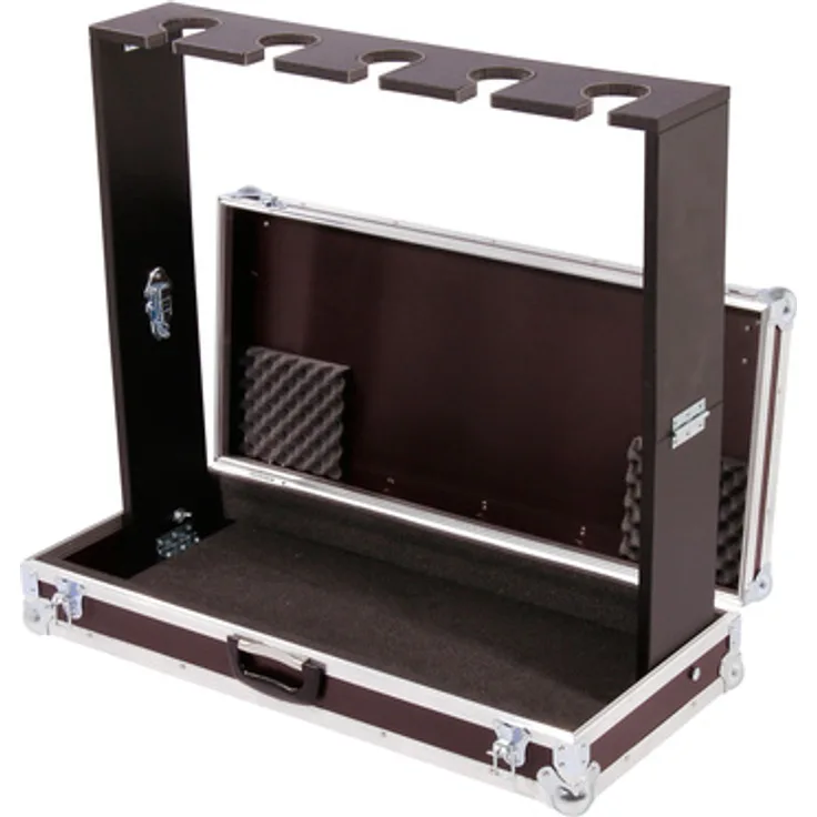 Thon Guitarstand, Gitarrenständer für 5 Gitarren, aus 7mm Multiplex und 25x25mm Alukante, Außenmaß 840x175x395mm, Gewicht 11,7kg, hergestellt in Deutschland