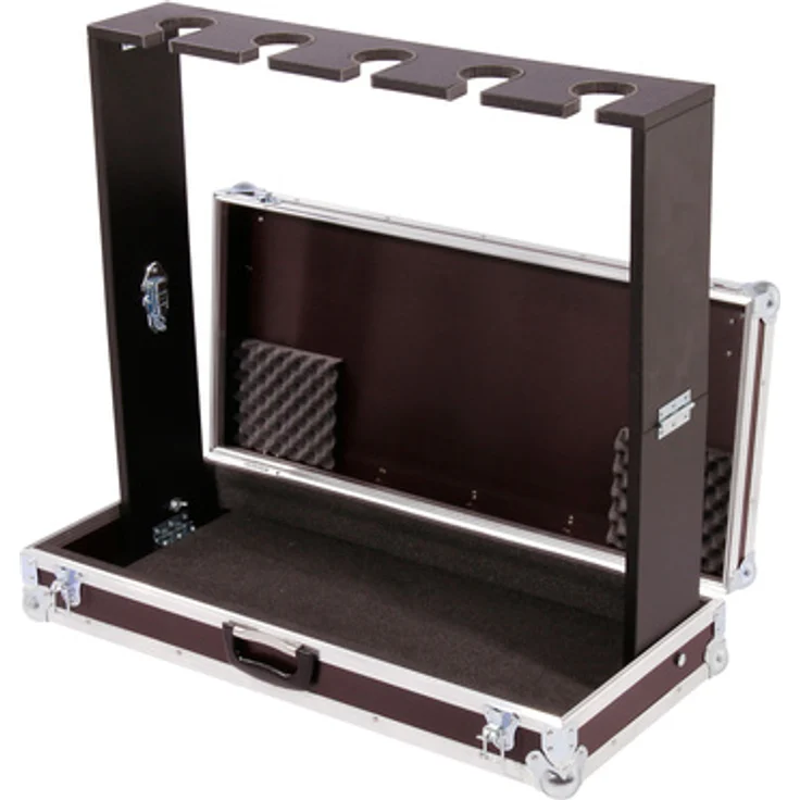Thon Guitarstand, Gitarrenständer für 5 Gitarren, aus 7mm Multiplex und 25x25mm Alukante, Außenmaß 840x175x395mm, Gewicht 11,7kg, hergestellt in Deutschland