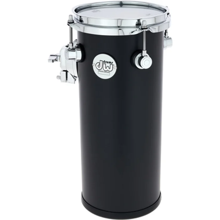 DW 14"x06" Design Rata Tom, 5 mm Acrylkörper, Black Satin Lacquer Finish, TB12 Tomhalterung, Triple Flanged Spannreifen – Bild 1