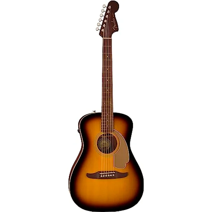 Fender Malibu Player Sunburst WN, Westerngitarre aus Sapele und massiver Fichte, Hals mit Slim "C" Profil, Walnuss-Griffbrett, 20 Bünde, 3-Ply Gold Schlagbrett – Bild 5