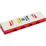 Hohner Speedy Rainbow, diatonische Mundharmonika für Kinder in C-Dur, 8 Stimmzungen, rot-weiß