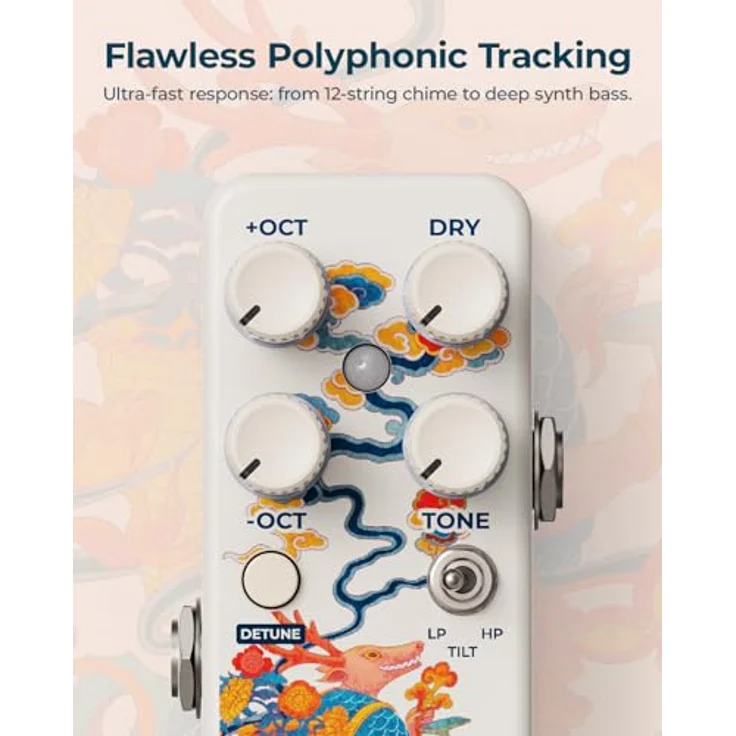 Klowra Leap Polyphonic Octave, digitales Effektpedal für E-Gitarre & Bass mit Freeze-Funktion und drei Filtermodi – Bild 2