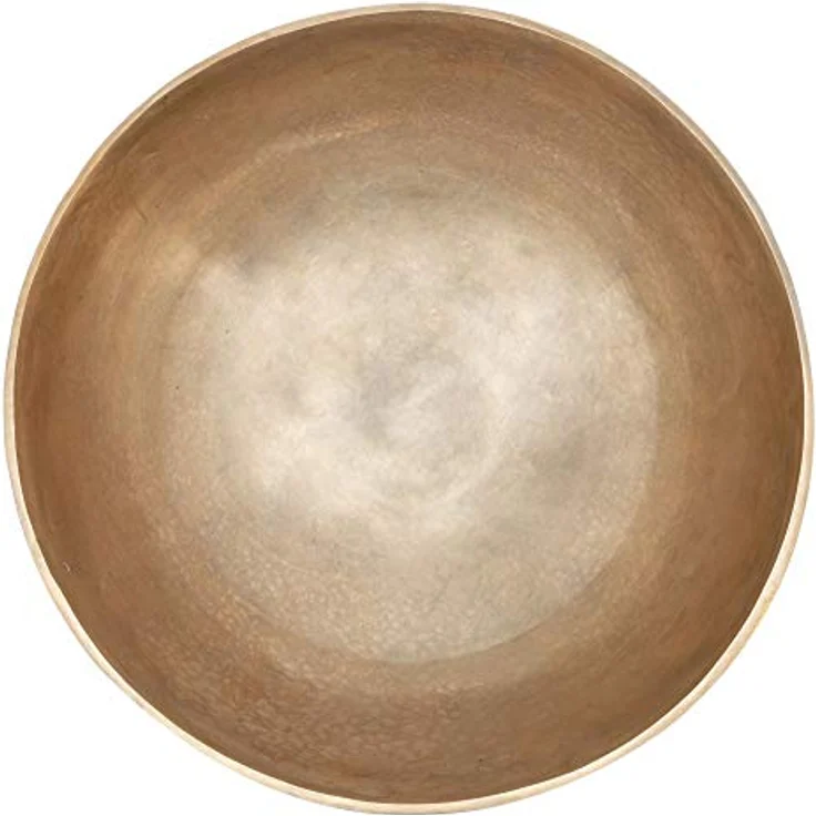 XDrum Omshanti Klangschale, handgemacht in Indien, 20 cm Durchmesser, 1200 g, gold, ideal für Meditation und Therapie – Bild 3
