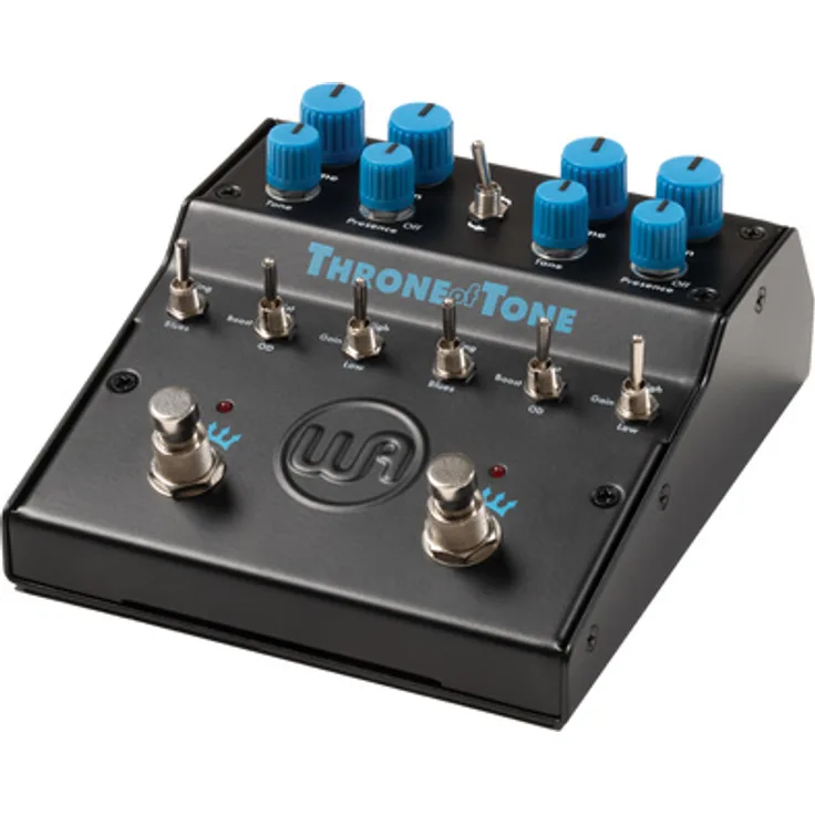 Warm Audio Throne Of Tone, Dual-Overdrive Effektpedal für E-Gitarre mit Distortion, Boost und Overdrive Modi, 171 x 127 x 67 mm