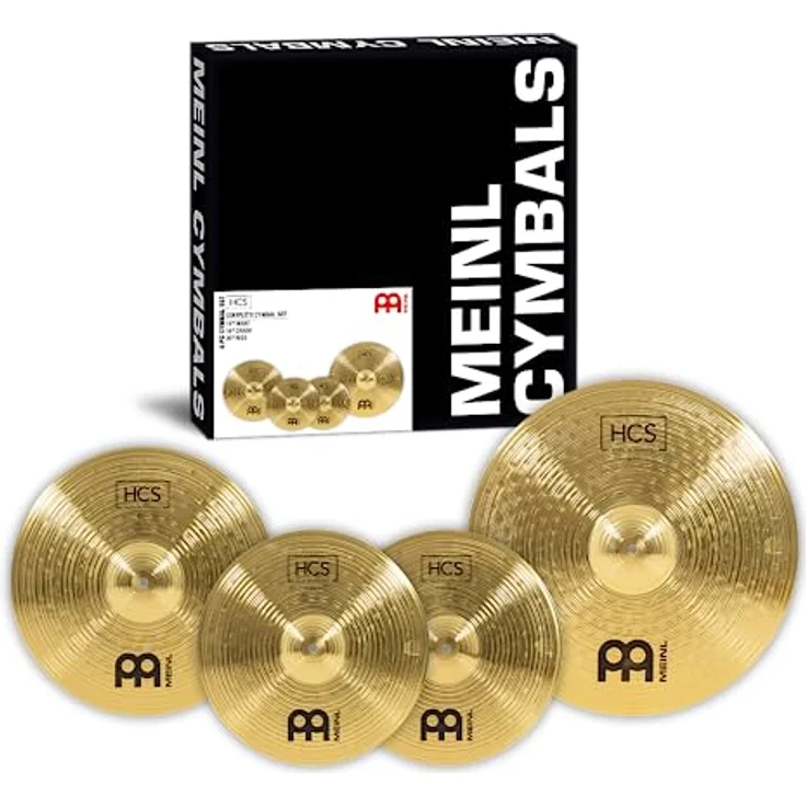 Meinl Cymbals HCS Complete Beckenset mit 14 Zoll Hihat, 16 Zoll Crash und 20 Zoll Ride - Messing, Traditionelles Finish (HCS141620) – Bild 1