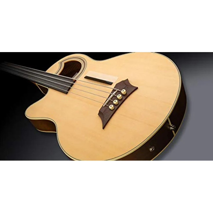 Warwick Alien Deluxe Hybrid 4 FL LH NT, Fretless Akustikbass mit Thinline Korpus, Linkshänder, Zargen und Boden aus Walnuss, massive Sitka-Fichte Decke, Natural Transparent Satin Finish – Bild 2