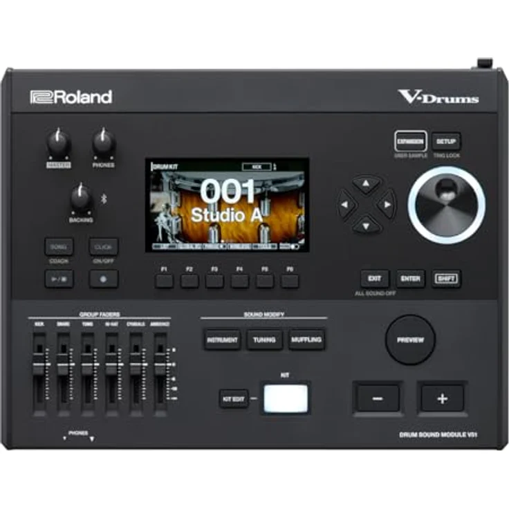 Roland V51 Drum Module, E-Drum Soundmodul mit 200 Kits, 4,3'' Farbdisplay und Bluetooth Audio – Bild 1
