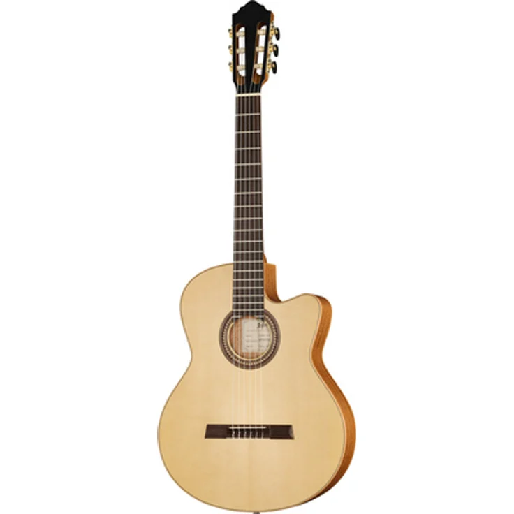 Höfner Meister Series HM65-F-CE, Konzertgitarre 4/4 mit Cutaway, massive Fichtendecke, Mahagoni Boden und Zargen, Palisander Griffbrett, aktivem Mi-Si® Tonabnehmersystem, green line finish, made in Germany