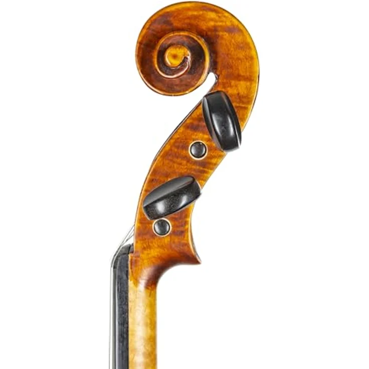 Stentor SR1865 Violine Messina 4/4, handgefertigte Violine mit massiver Fichtendecke und Ahornkorpus, Ebenholz-Griffbrett, Pirastro Besaitung, Schellack-Lackierung – Bild 8