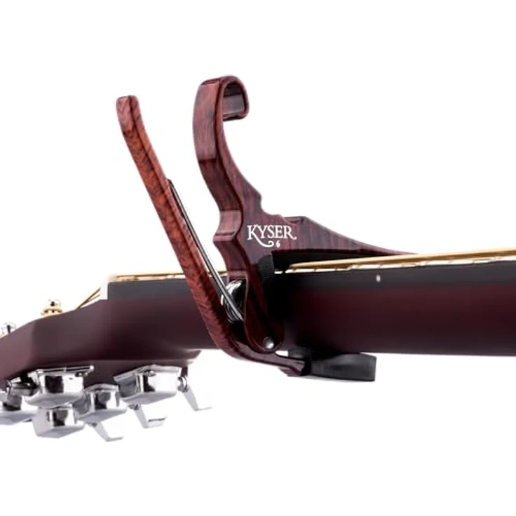 Kyser Schnellwechsel-Kapodaster für 6-saitige akustikgitarren, Rosenholz, leichtes Aluminium, Made in USA – Bild 3